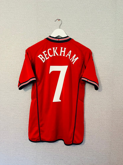 England away reversible football shirt W/C 2002 Beckham Small