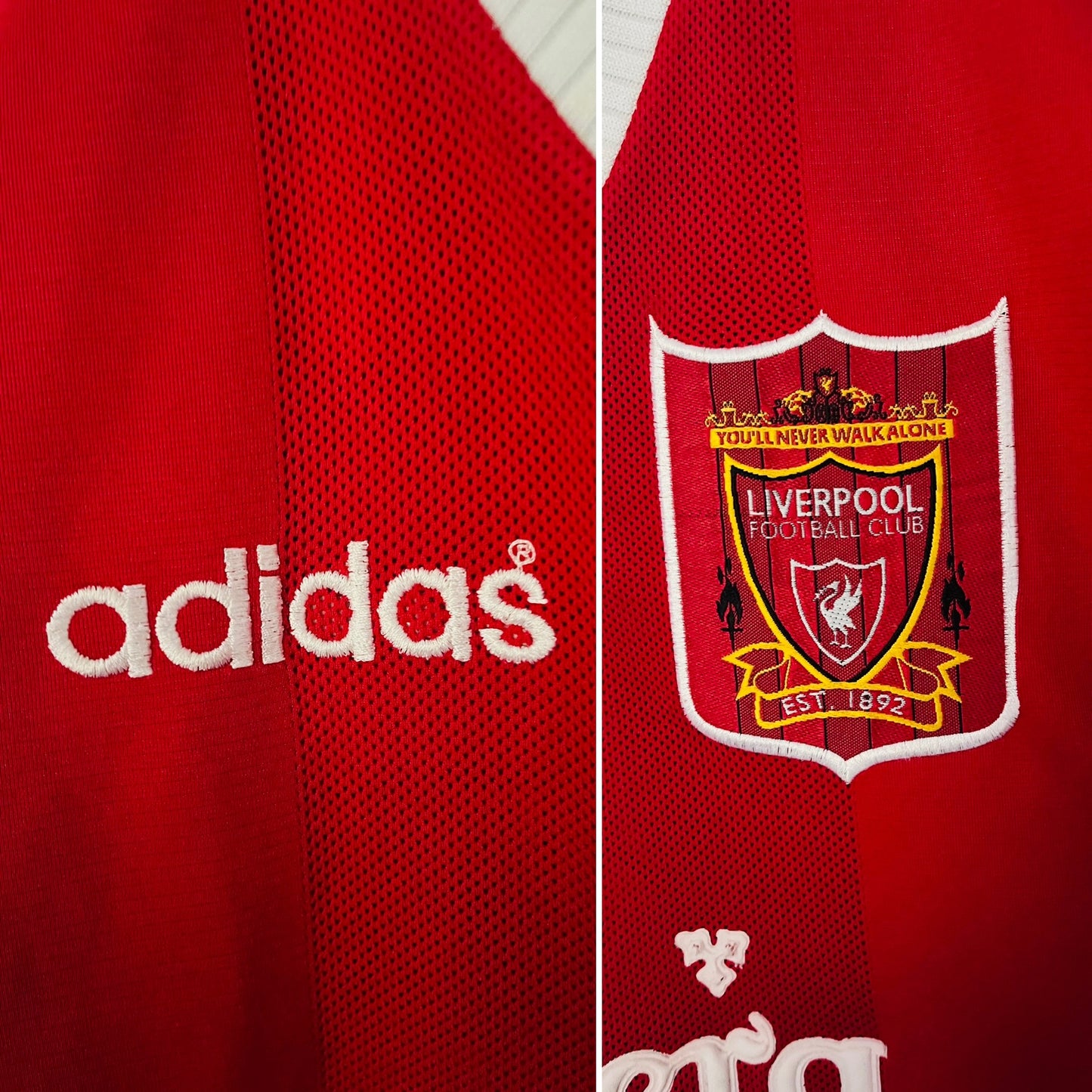 Liverpool home football shirt 1995/96 Fowler Medium