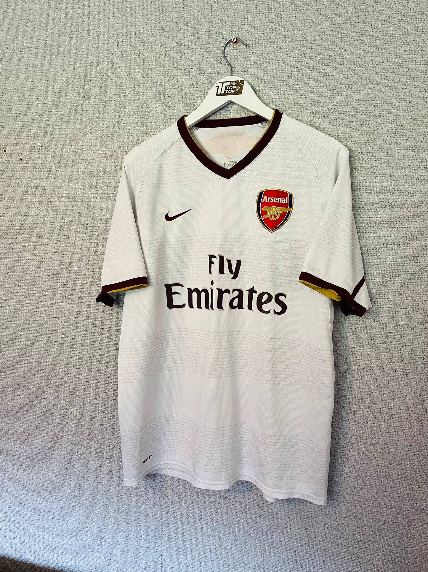 Arsenal away football shirt 2007/08 Gilberto Large