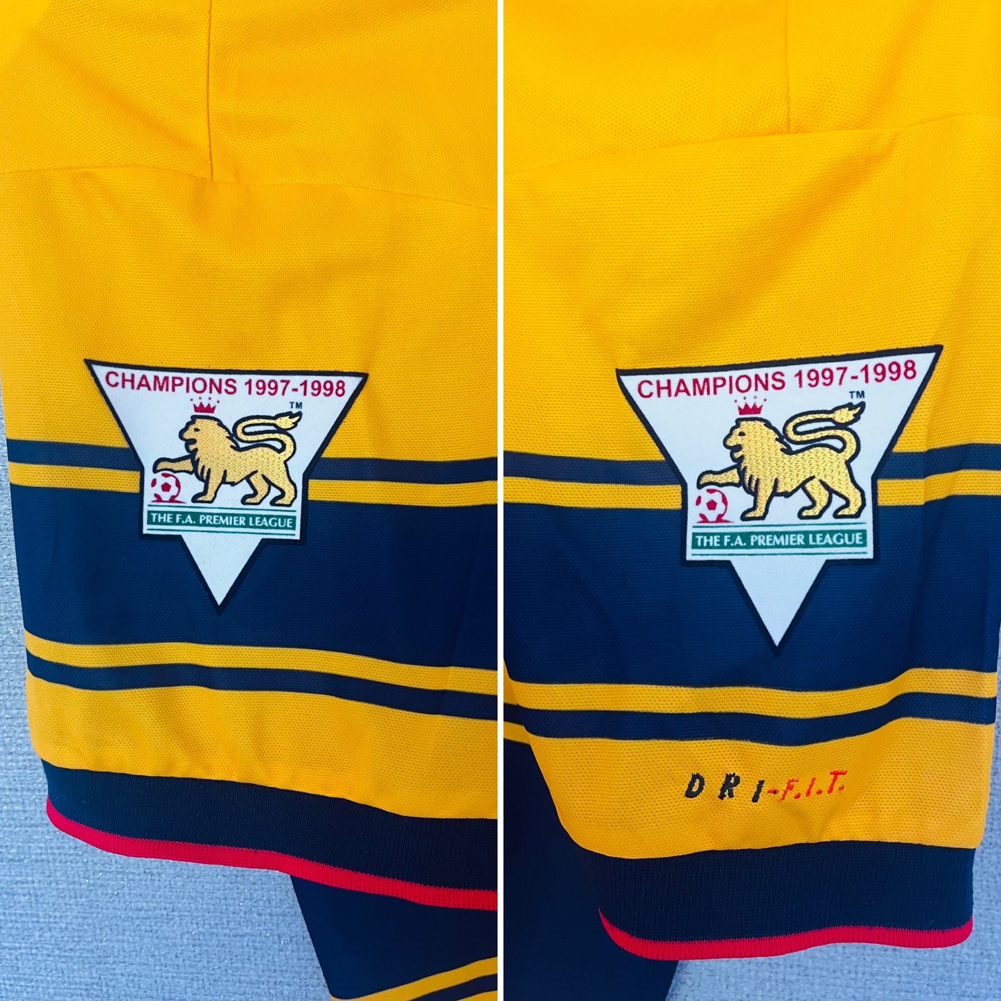 Arsenal away football shirt 1998/99 Bergkamp XL