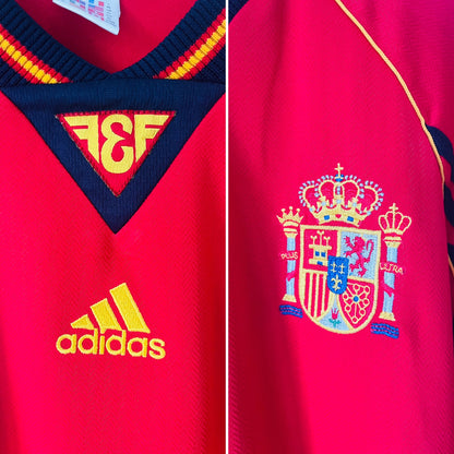 Spain home football shirt            W/C 1998 Luis Enrique XL