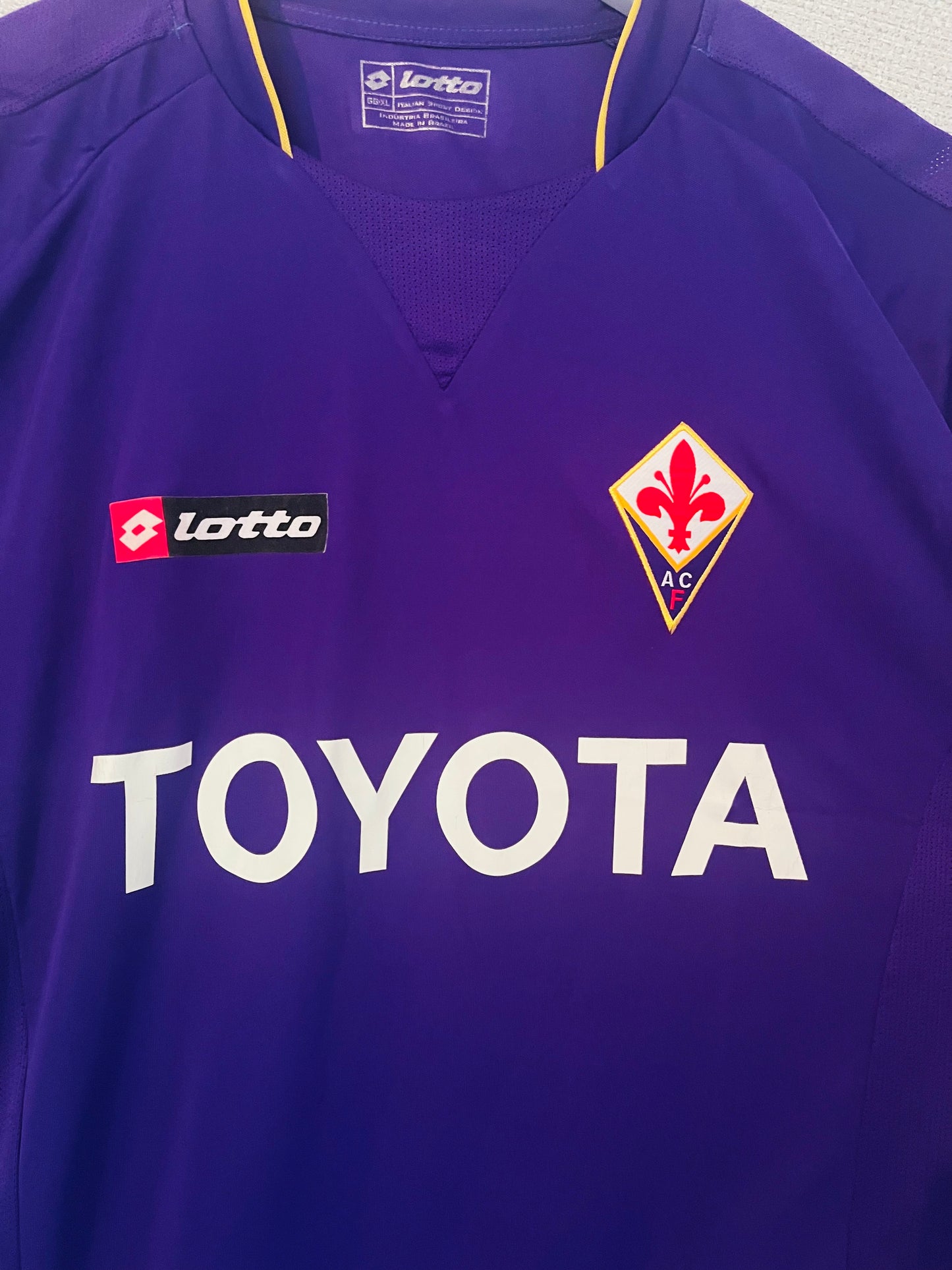 Fiorentina home football shirt 2007/08 Vieri Large