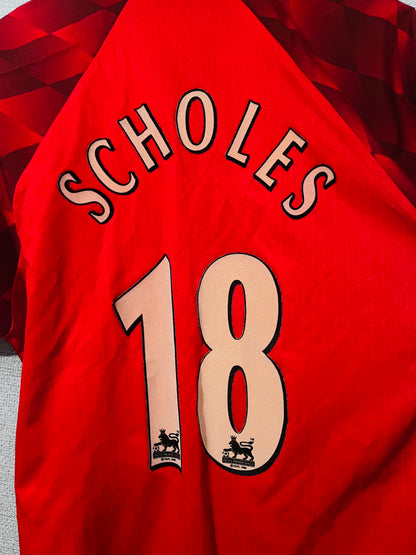 Manchester United home football shirt 1997/98 Scholes Medium