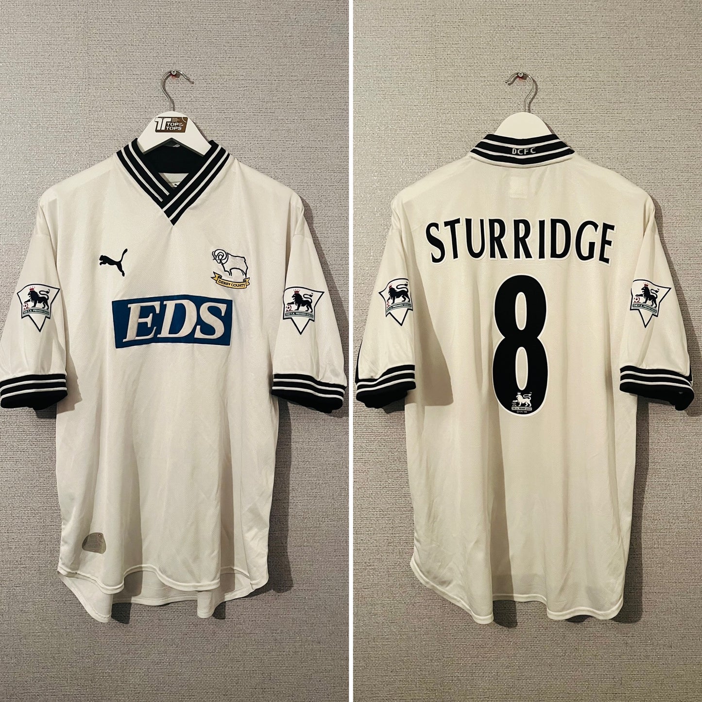 Derby County home football shirt 1999/2001 Sturridge XL