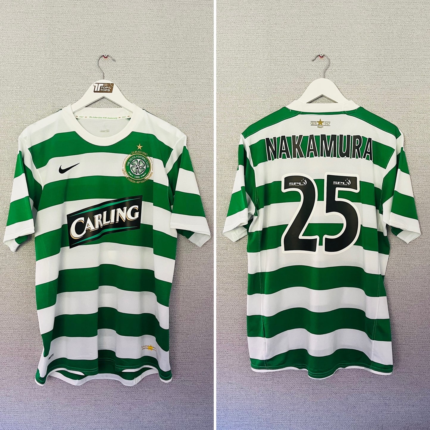 Glasgow Celtic home football shirt 2007/08 Nakamura Large