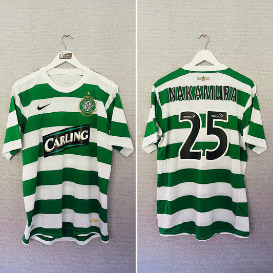 Glasgow Celtic home football shirt 2007/08 Nakamura Large