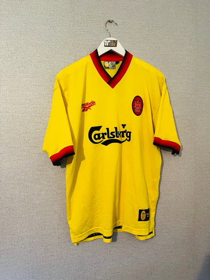 Liverpool away football shirt 1997/99 Fowler Large