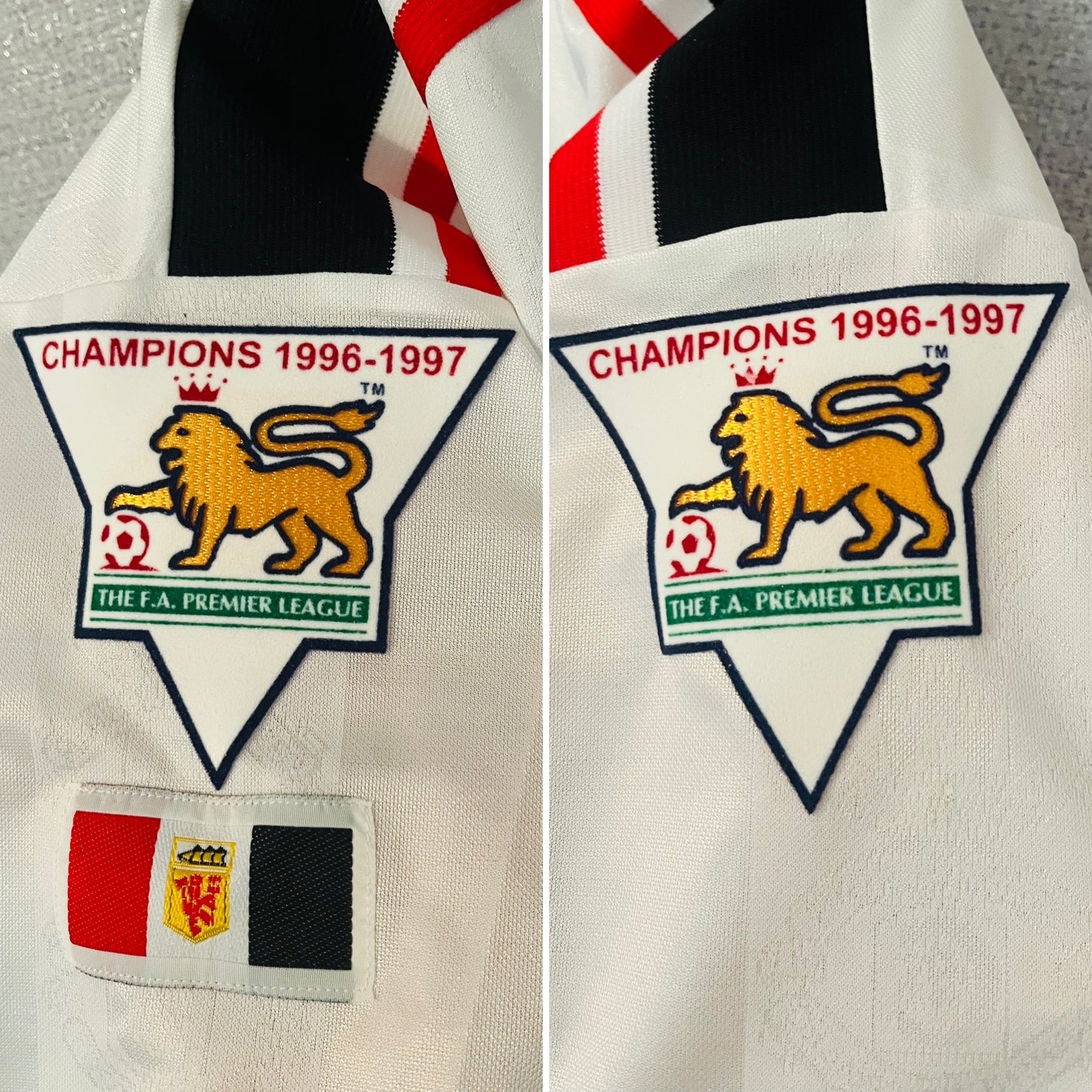 Manchester United away football shirt 1997/99 Beckham medium