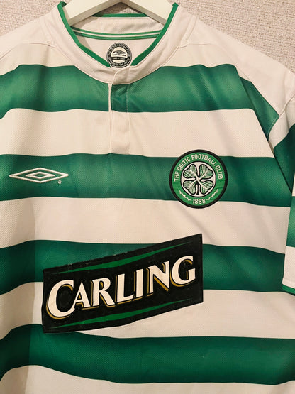 Glasgow Celtic home football shirt 2003/04 Larsson Large