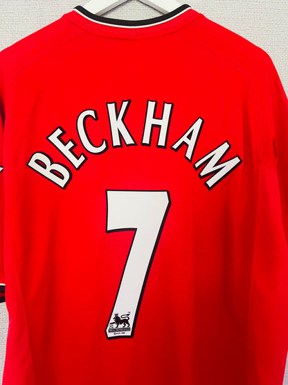 Manchester United home football shirt 2000/01 Beckham XL