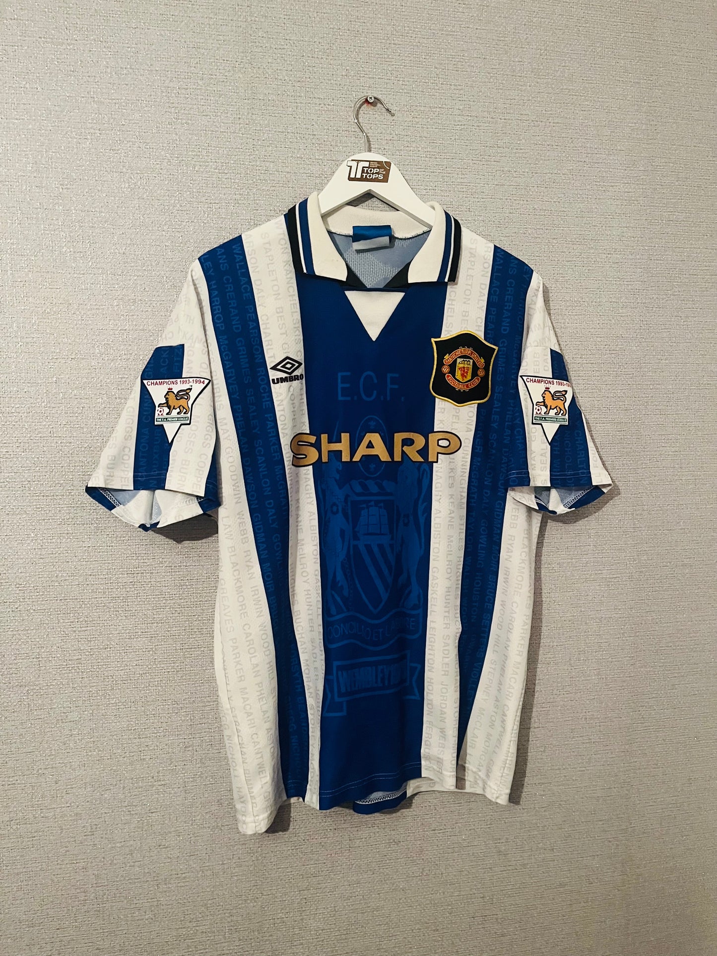 Manchester United third football shirt 1994/95 Cantona Large