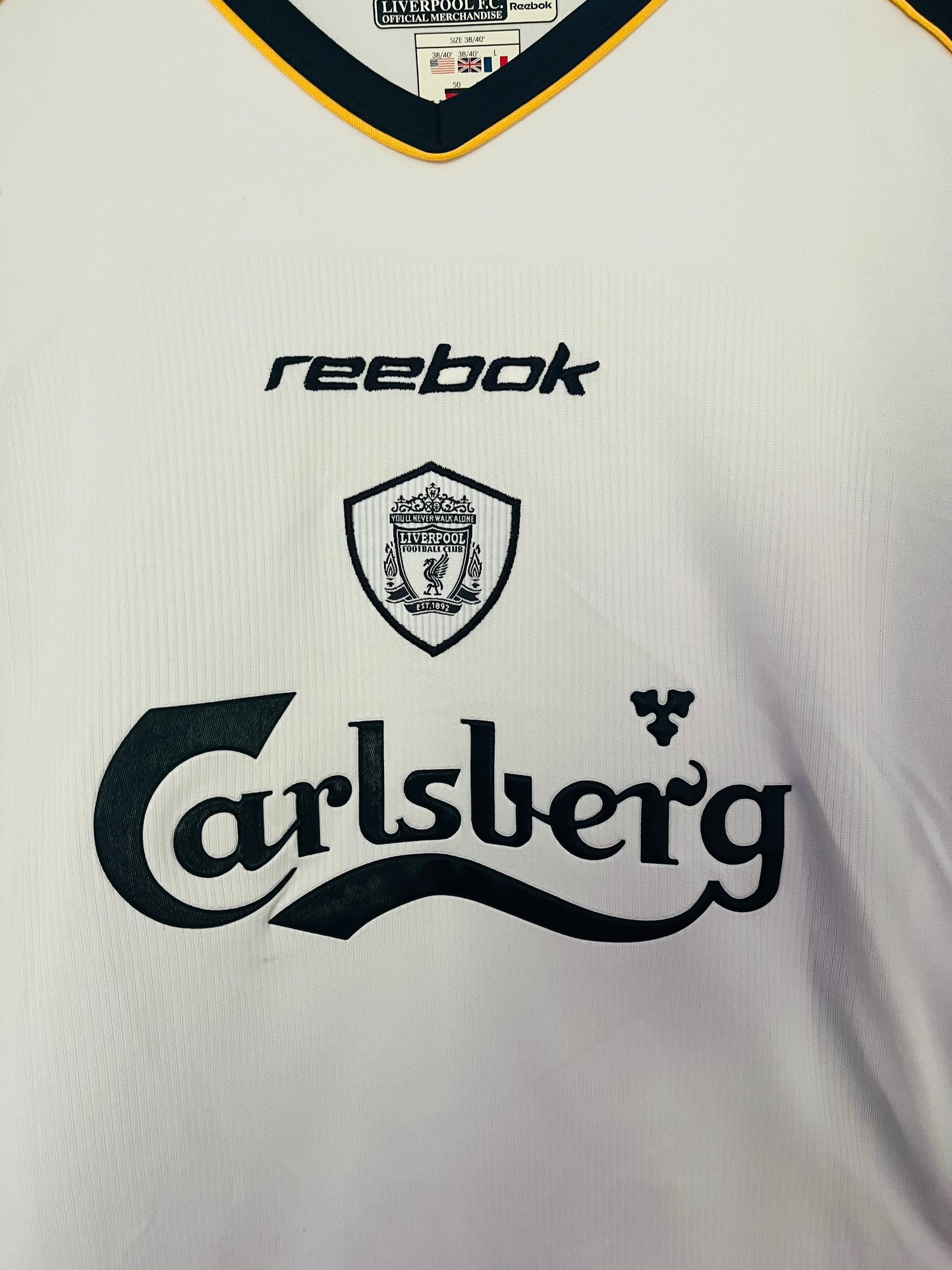 Liverpool away football shirt 2001/03 Owen Medium