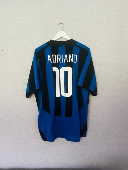 Inter Milan home football shirt 2003/04 Adriano XL
