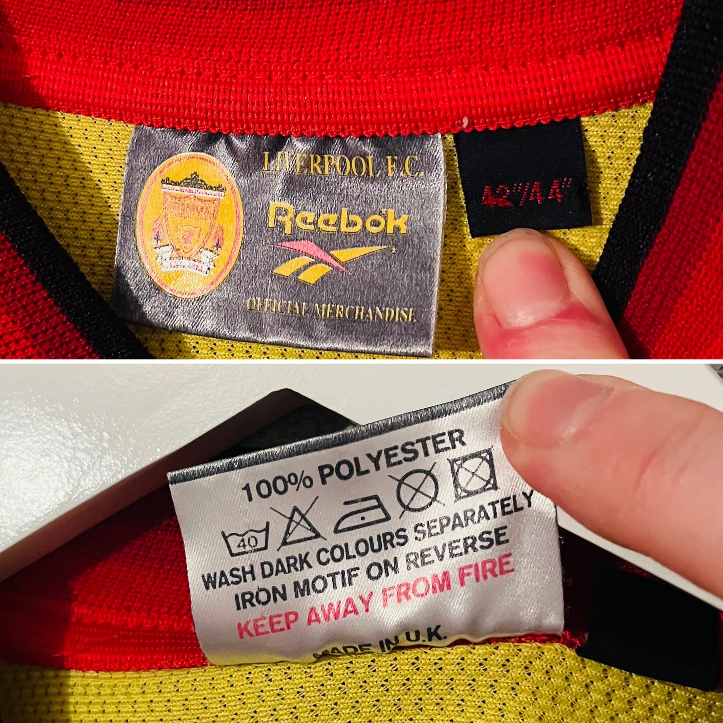 Liverpool away football shirt
1997/99 Redknapp Large