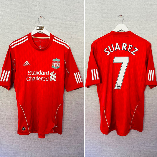 Liverpool home football shirt 2010/12 Suarez Medium