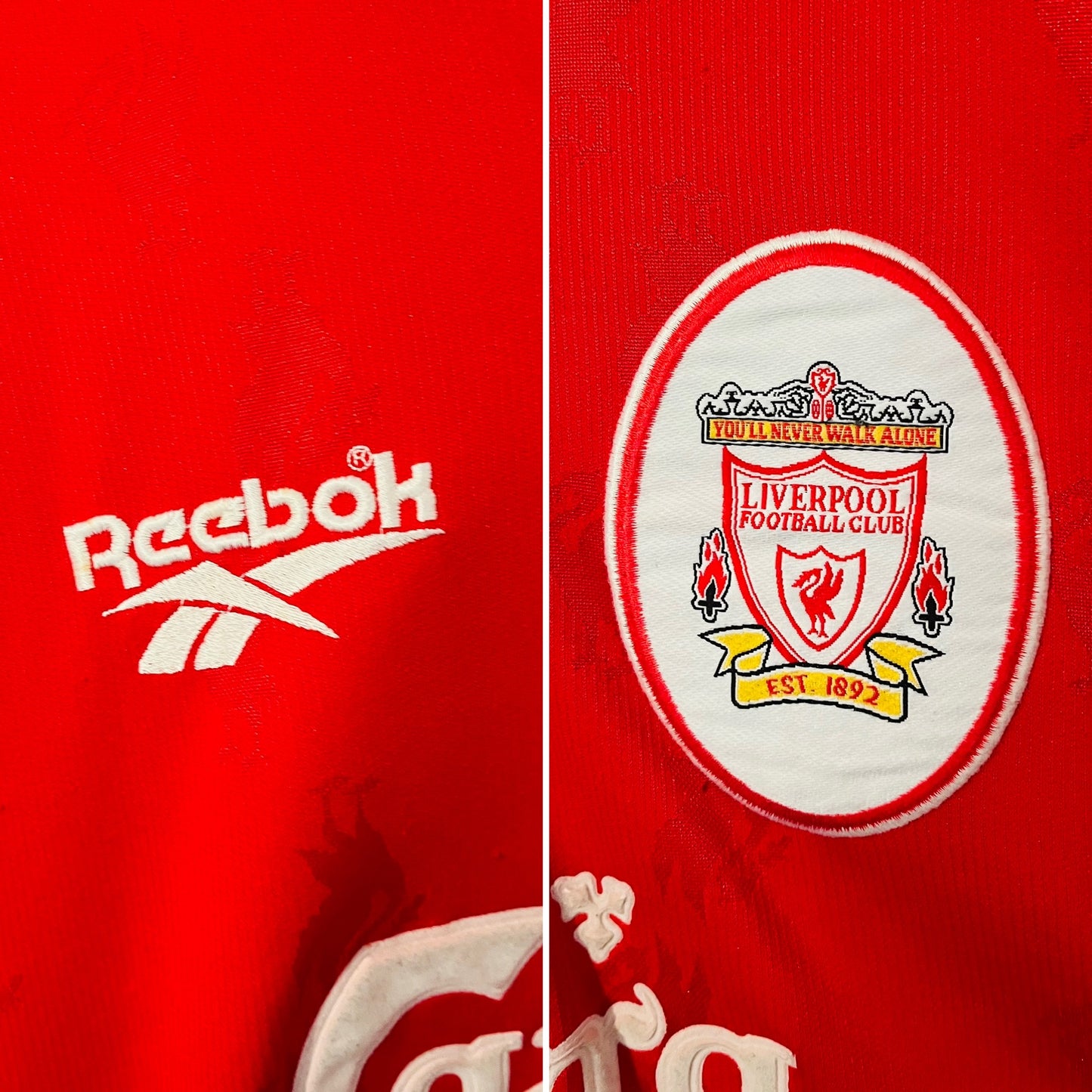 Liverpool home football shirt 1997/98 Fowler Medium