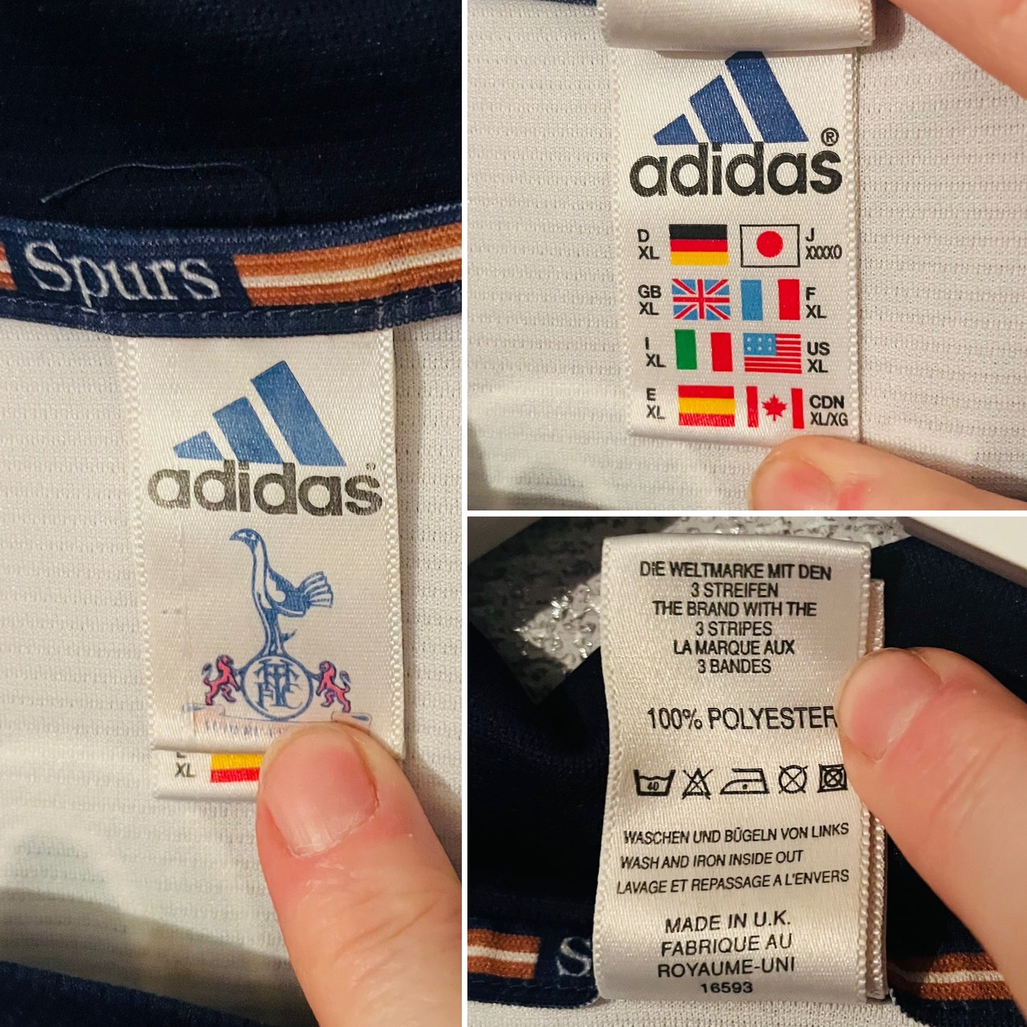 Tottenham Hotspur home football shirt 1999/2001 Ginola XL