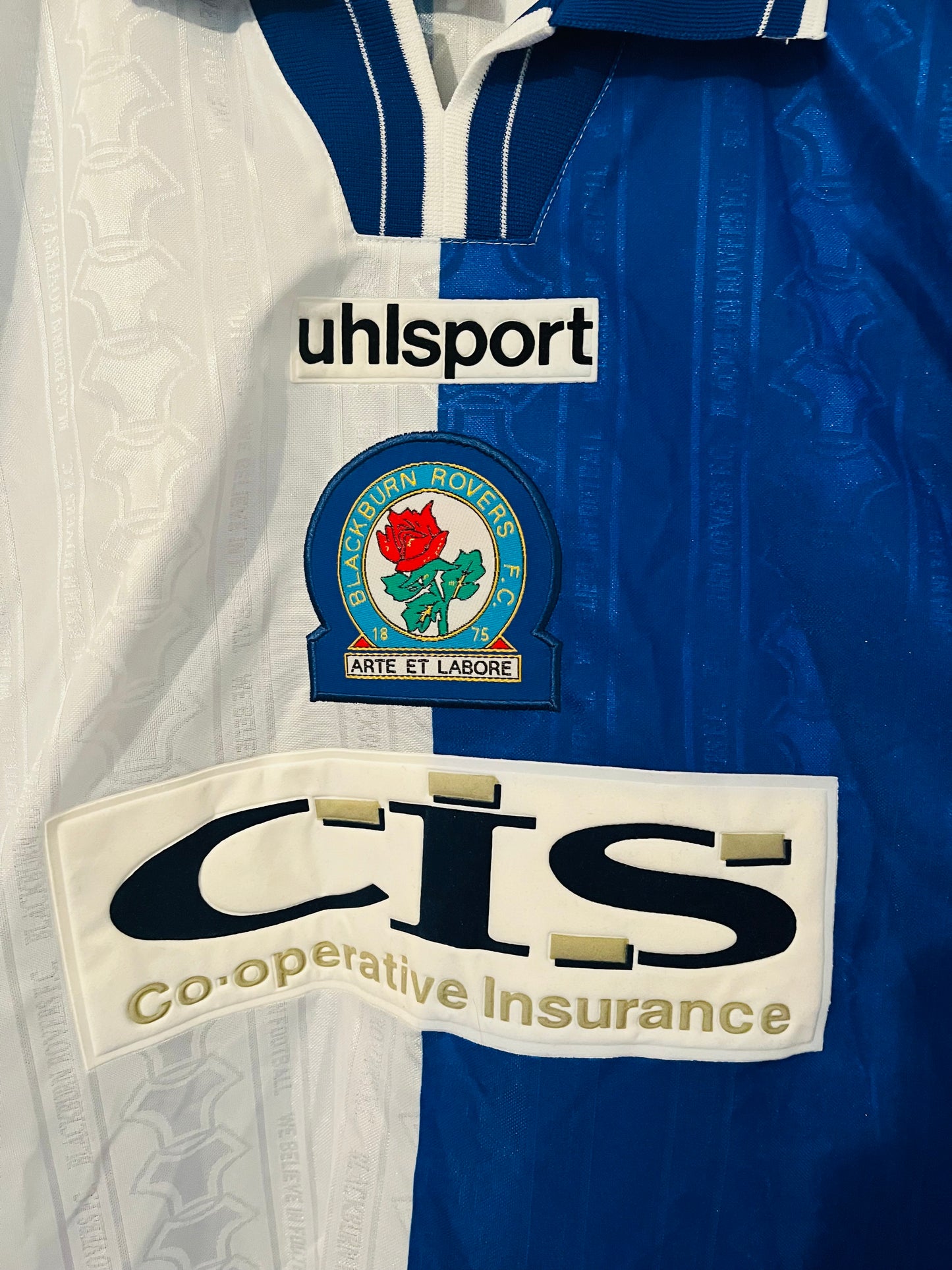 Blackburn Rovers home football shirt 1998/2000 Flitcroft Large