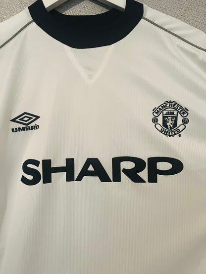 Manchester United away football shirt 1999/2000 Stam XL