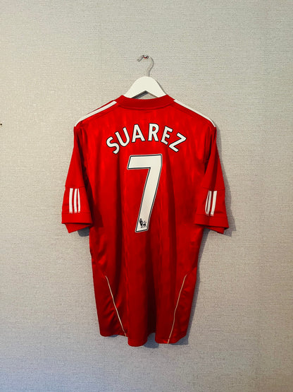 Liverpool home football shirt 2010/12 Suarez Large
