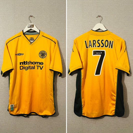 Glasgow Celtic away football shirt 2002/03 Larsson Medium
