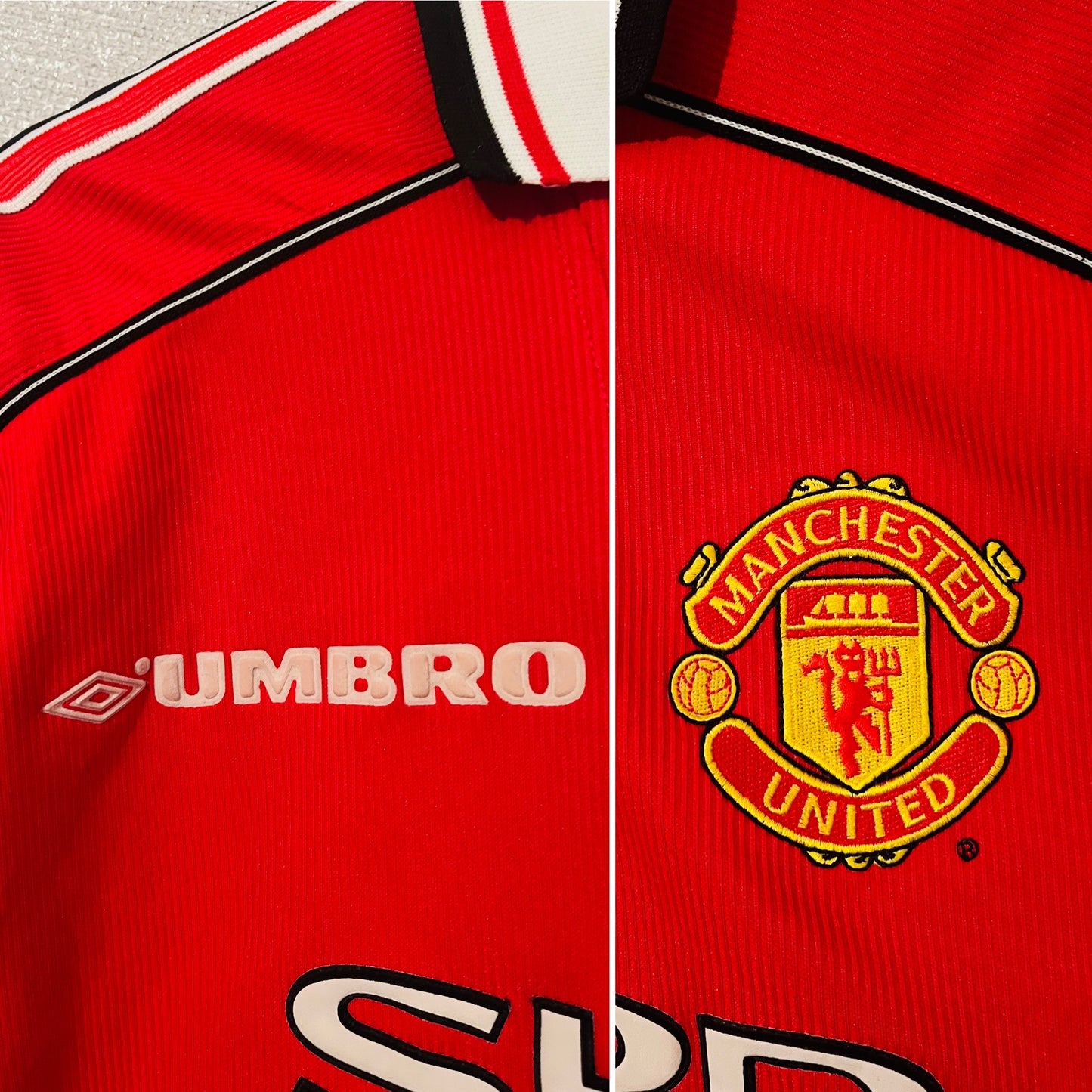 Manchester United home football shirt 1998/99 Beckham Medium