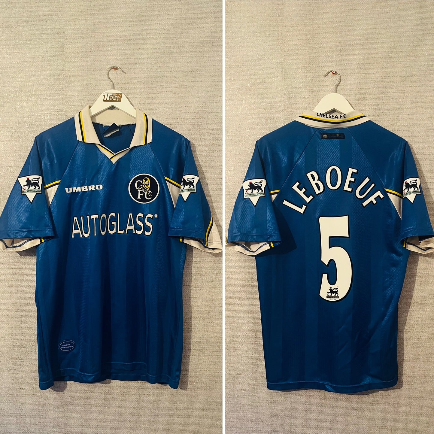 Chelsea home football shirt 1997/99 Leboeuf Large