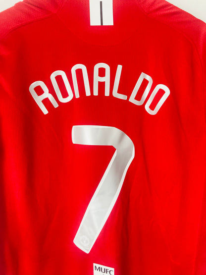 Manchester United home football shirt 2007/08 CR7 Large