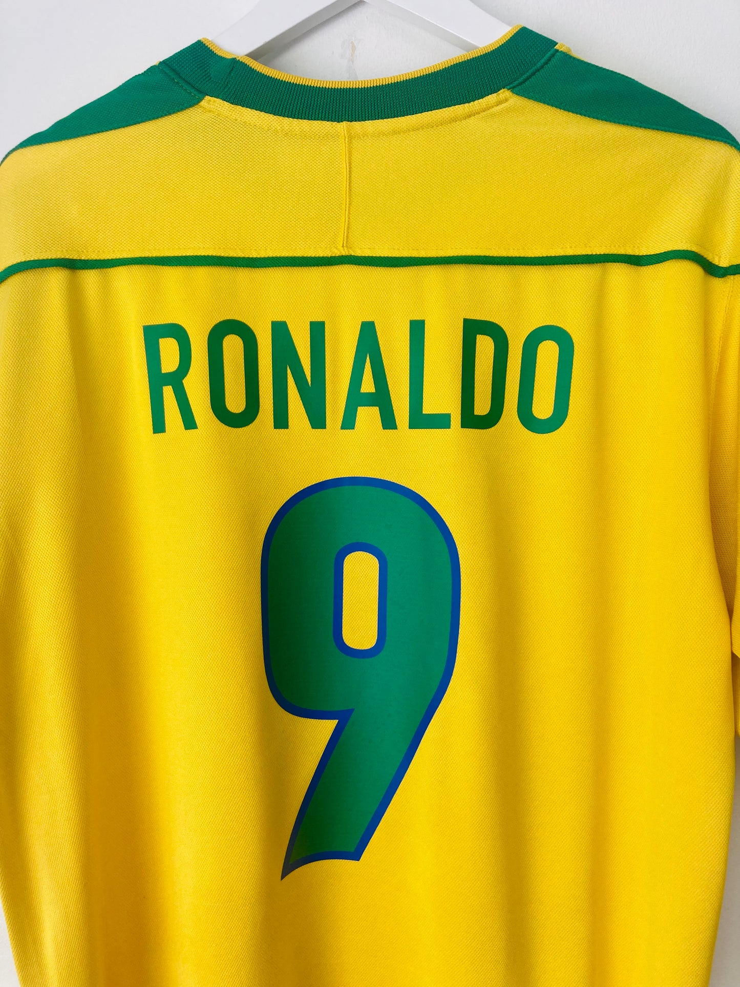 Brazil home football shirt         W/C 1998 Ronaldo Large