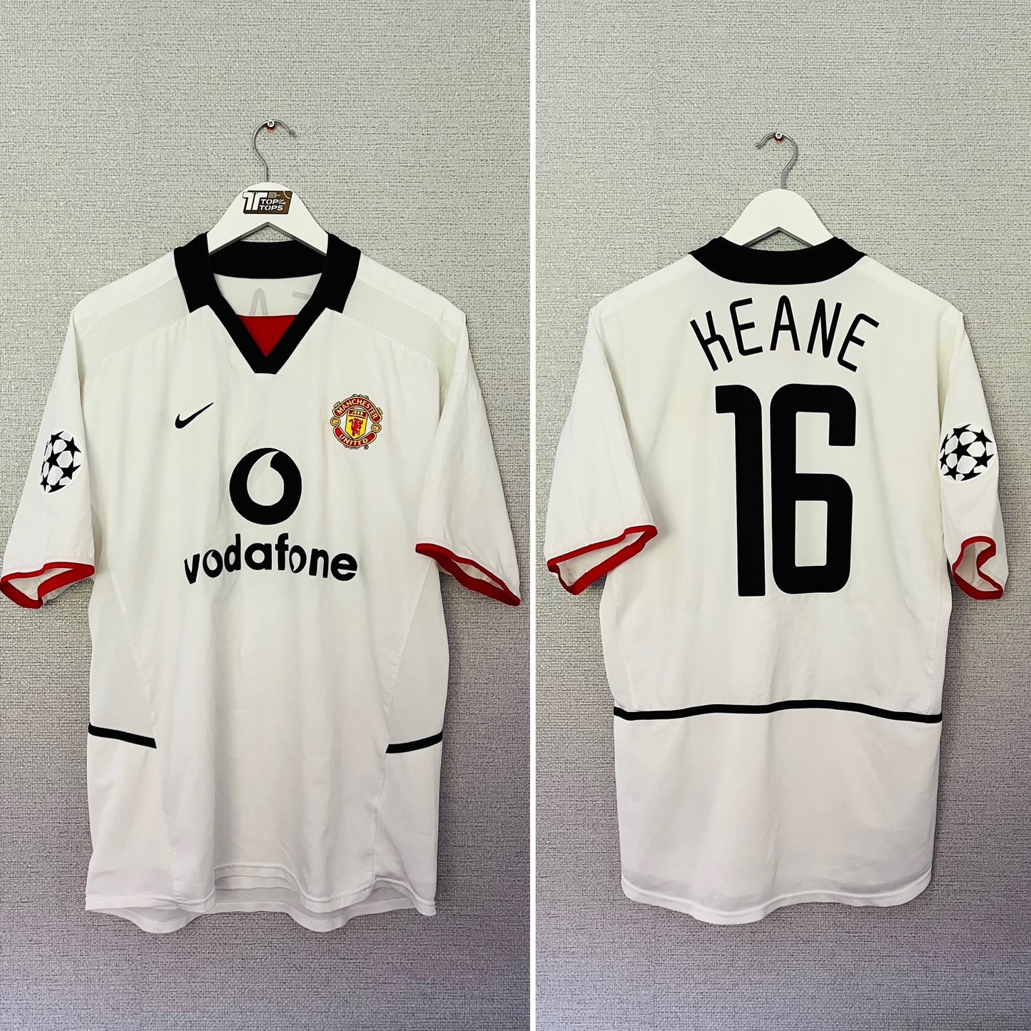 Manchester United away football shirt 2002/03 Keane Medium