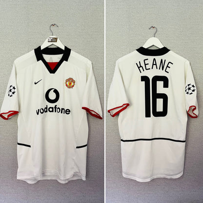 Manchester United away football shirt 2002/03 Keane Medium