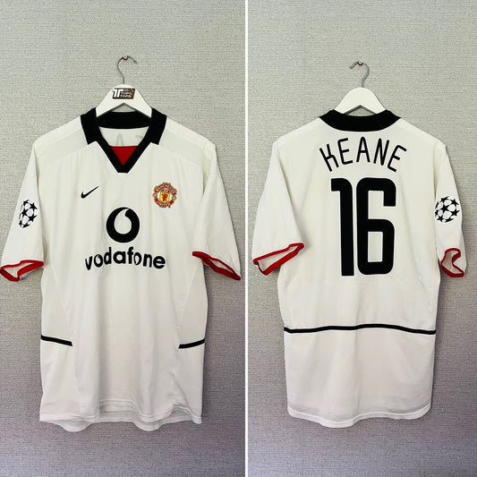 Manchester United away football shirt 2002/03 Keane Medium