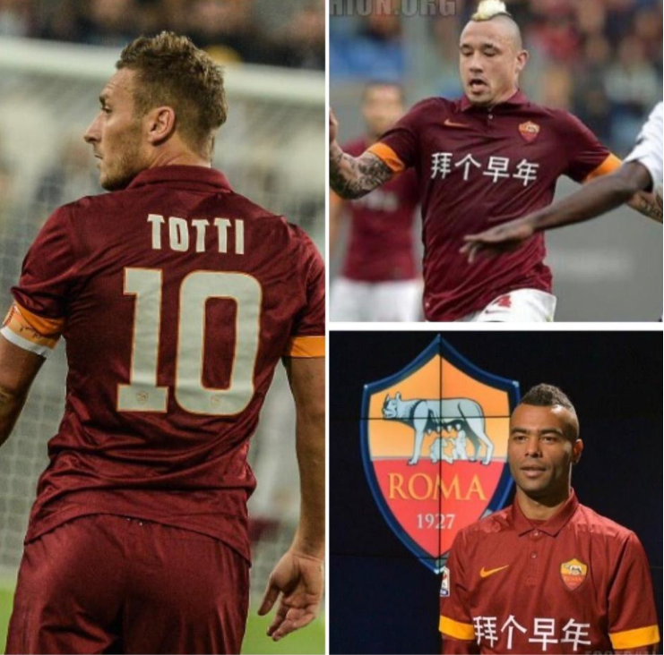Roma home football shirt 2014/15 Totti Medium
