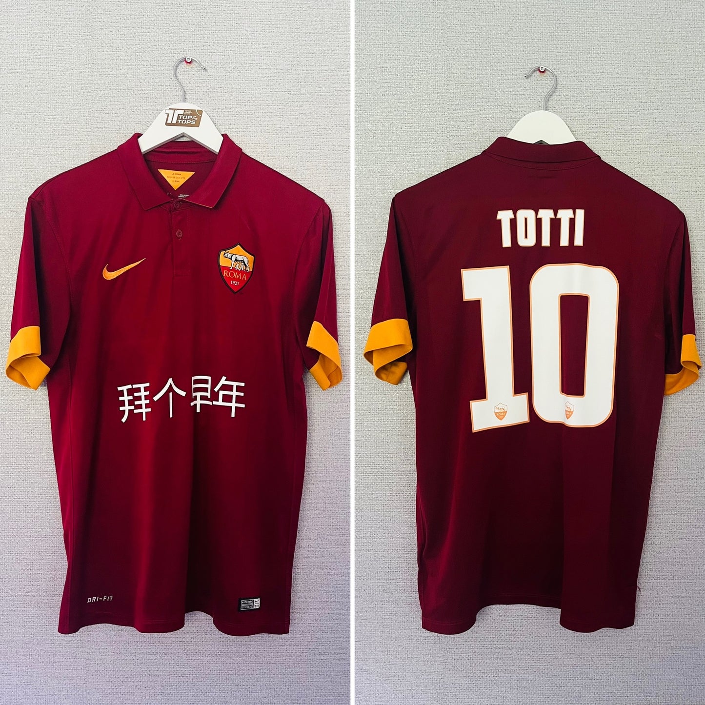 Roma home football shirt 2014/15 Totti Medium