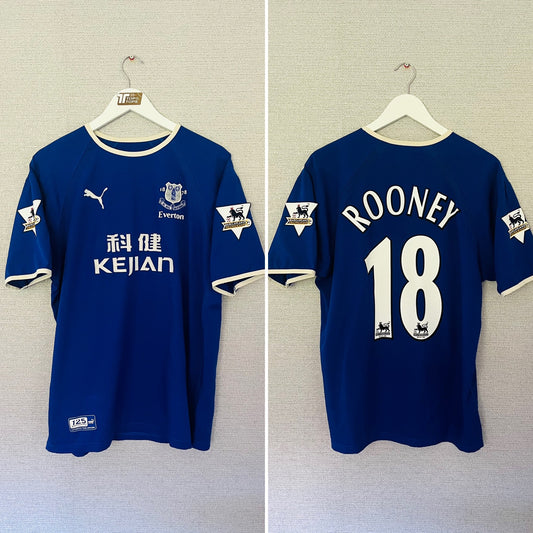 Everton home football shirt 2003/04 Rooney Medium