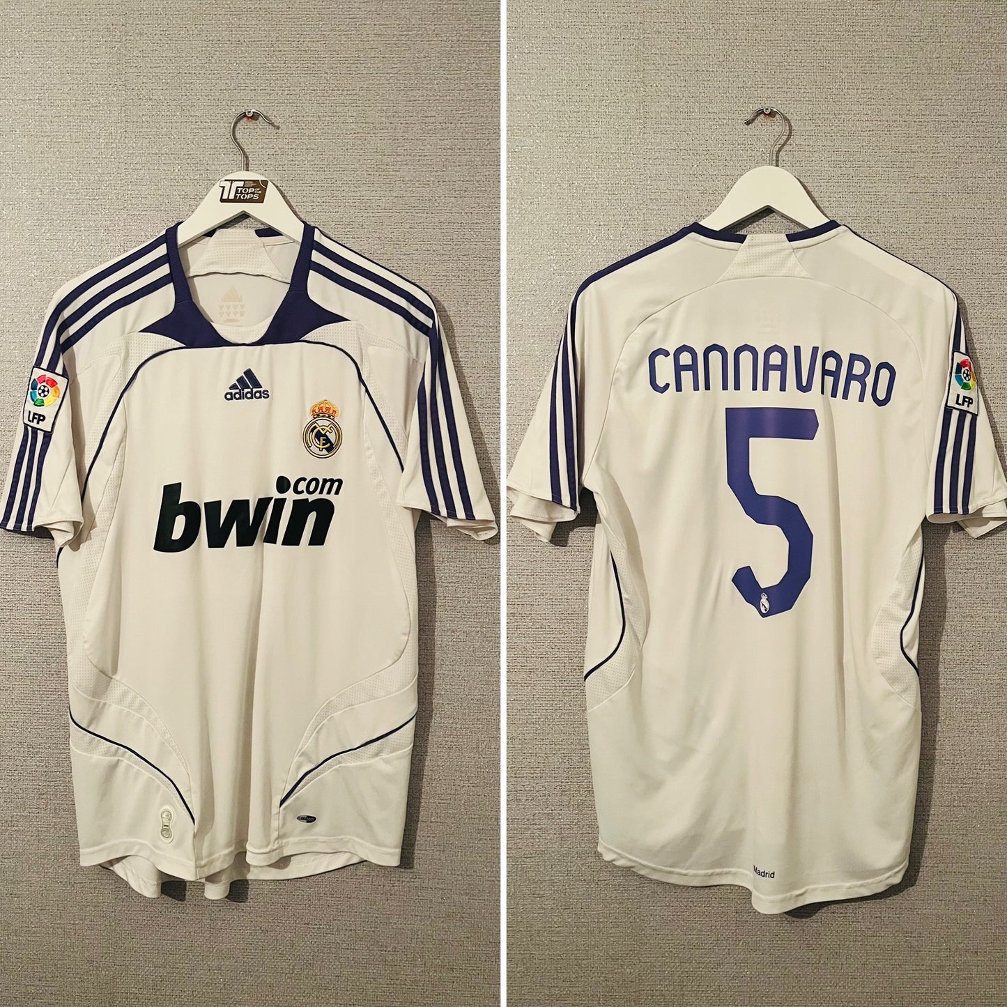 Real Madrid home football shirt 2007/08 Cannavaro Medium