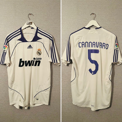 Real Madrid home football shirt 2007/08 Cannavaro Medium