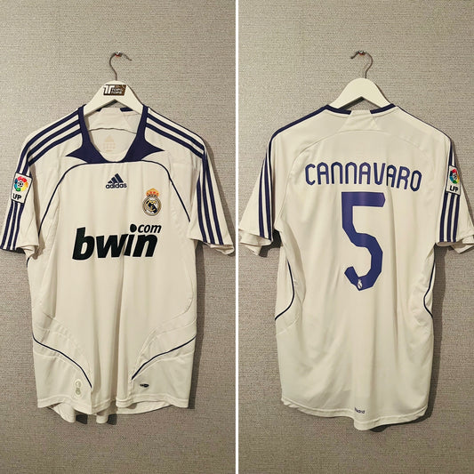 Real Madrid home football shirt 2007/08 Cannavaro Medium