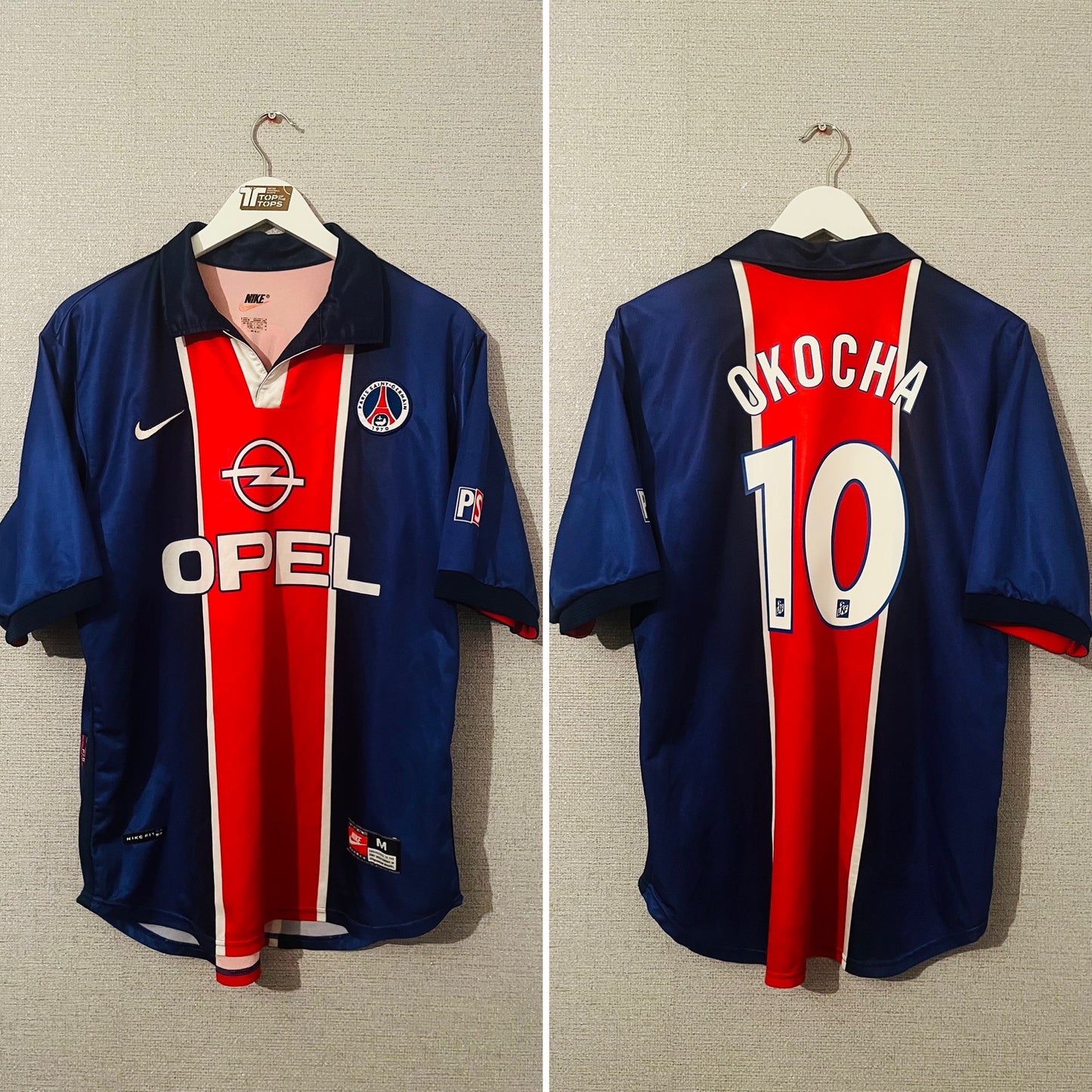 PSG home football shirt 1998/99 Okocha Medium