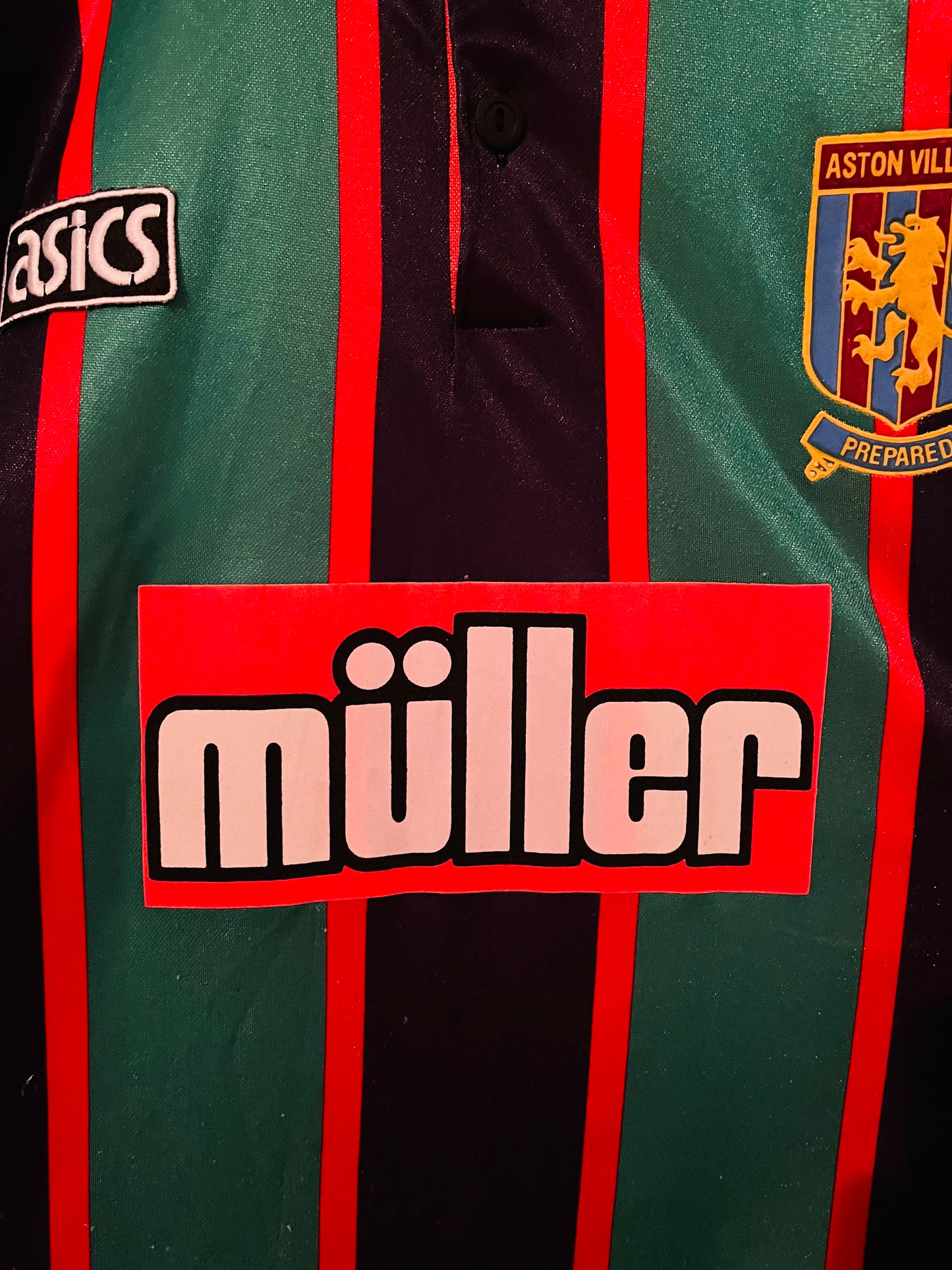 Aston Villa away football shirt 1993/95 McGrath Medium