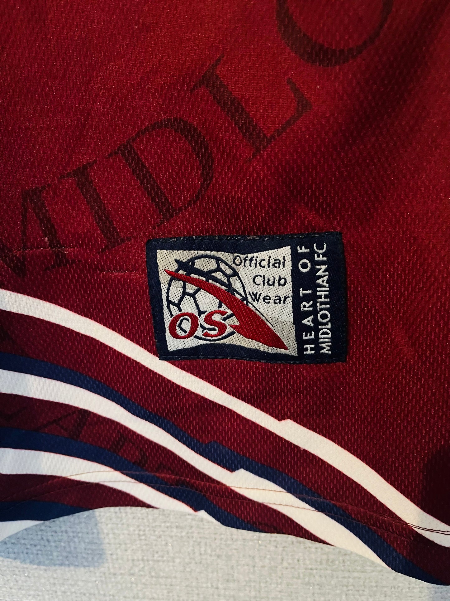 Heart of Midlothian Hearts home football shirt 1998/99 Medium