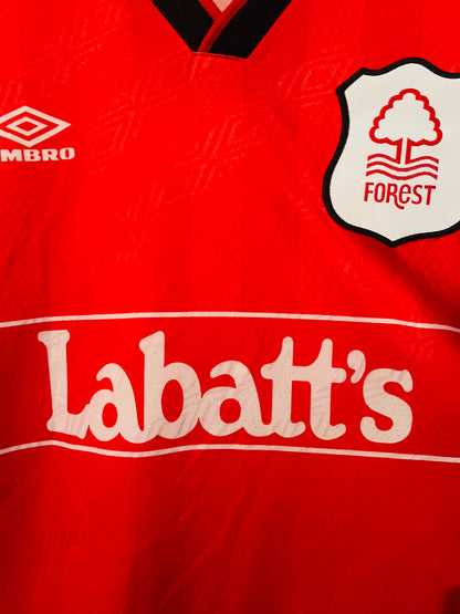 Nottingham Forest home football shirt 1994/96 Collymore XL