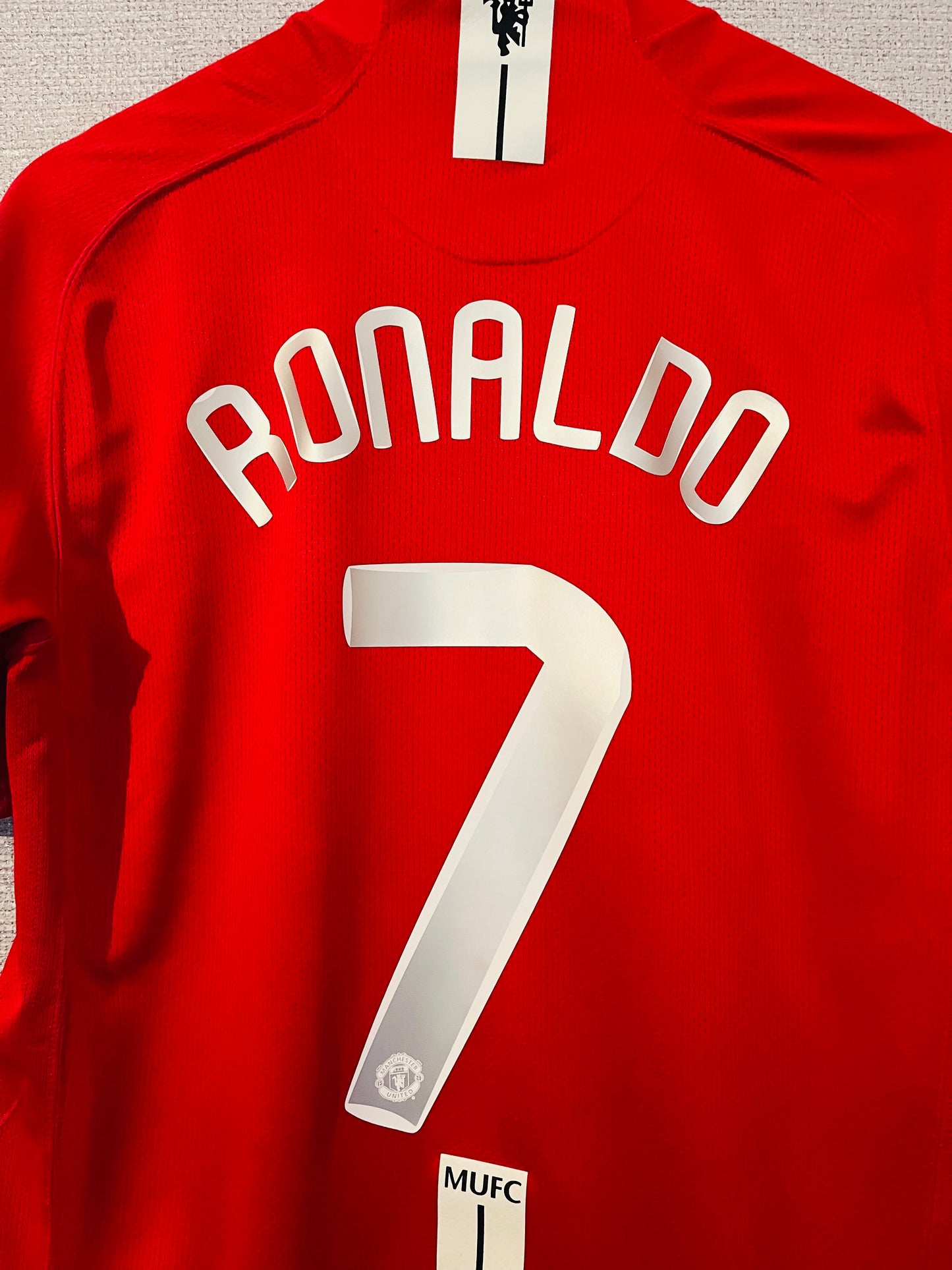 Manchester United home football shirt 2007/08 CR7 Medium