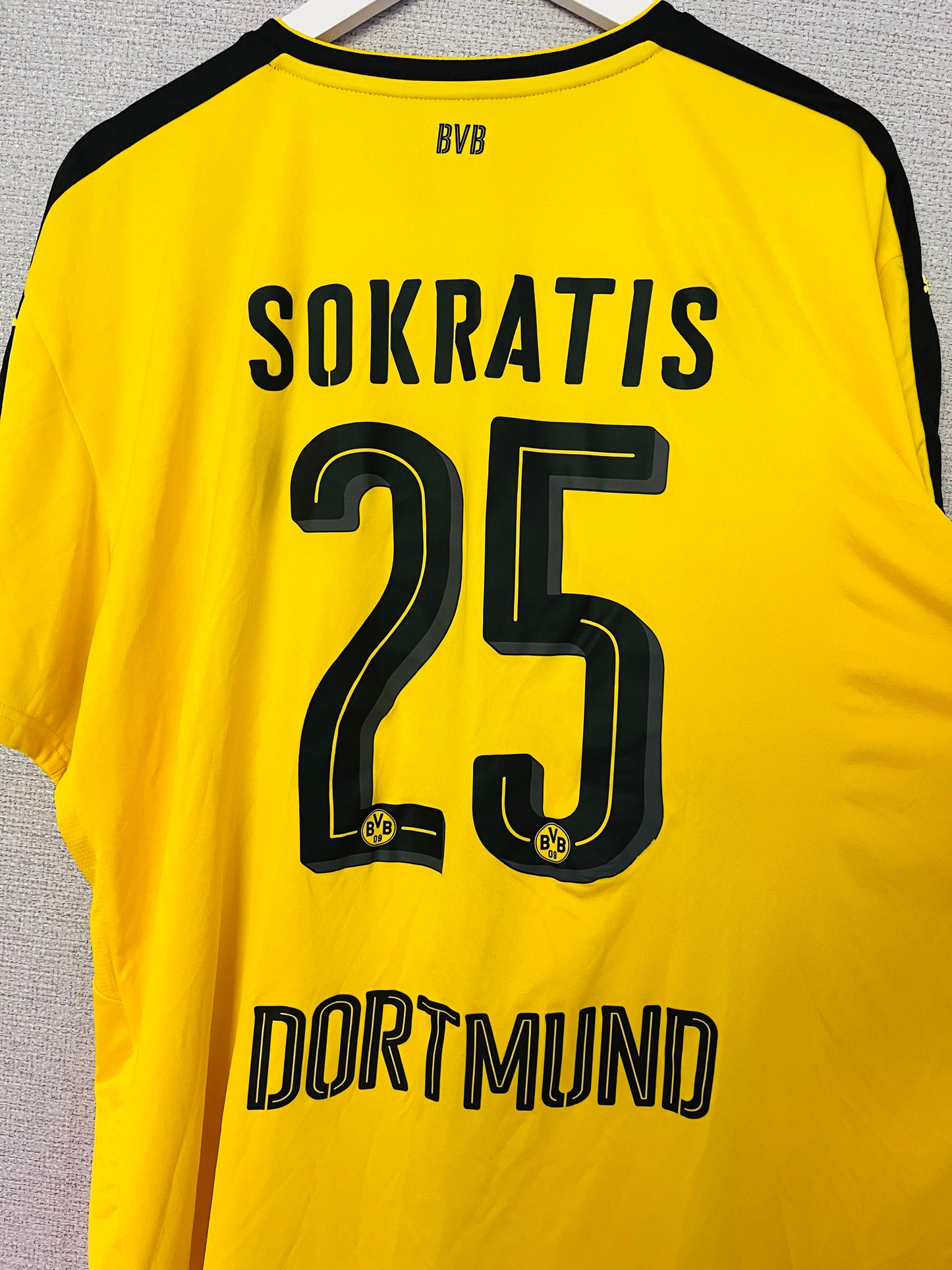 Borussia Dortmund home football shirt 2016/17 Sokratis XXL