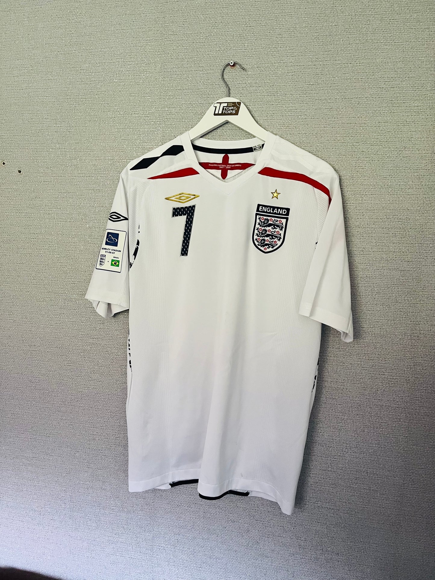 England home football shirt 2007/08 Beckham Large