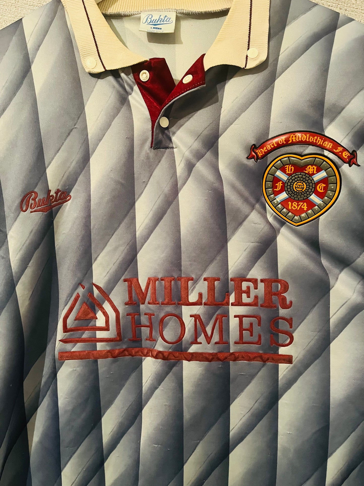 Heart of Midlothian Hearts away football shirt 1990/91 Large