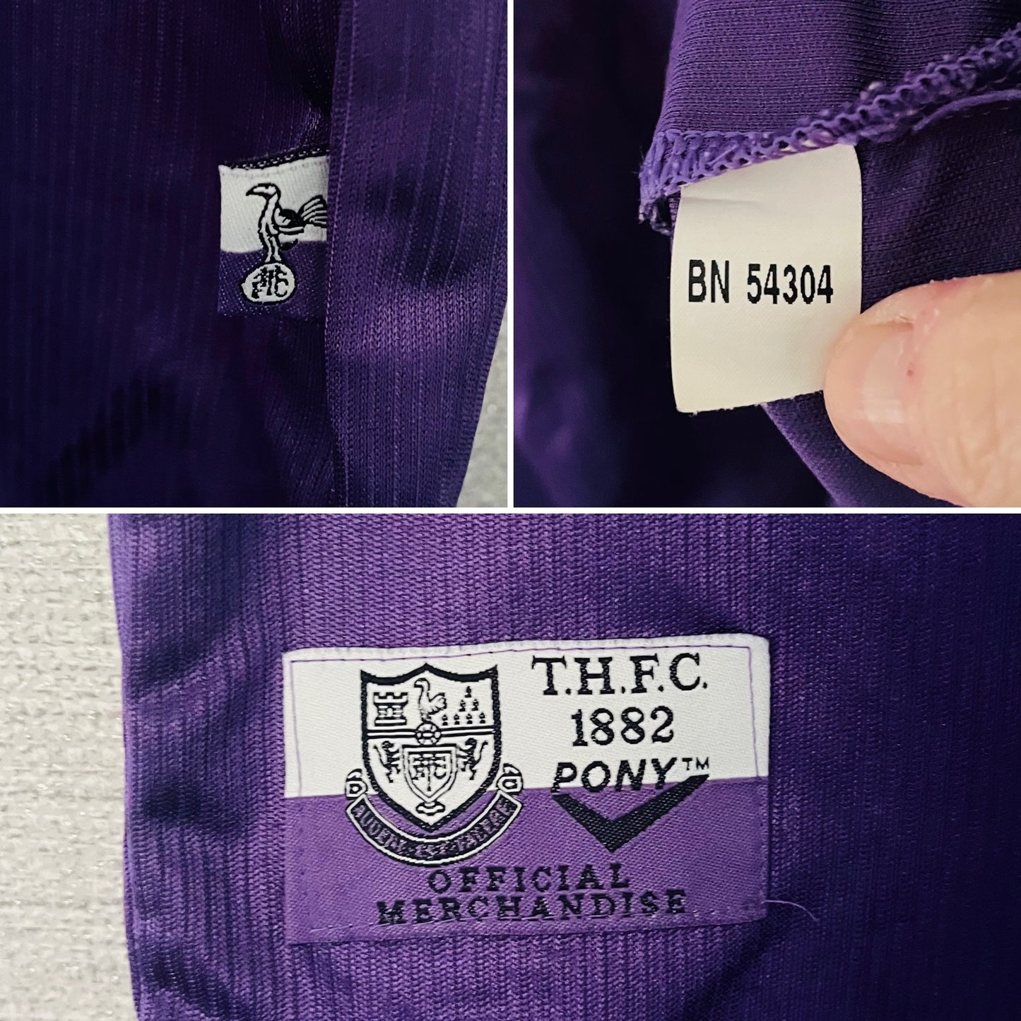 Tottenham Hotspur away football shirt 1998/99 Ginola Medium