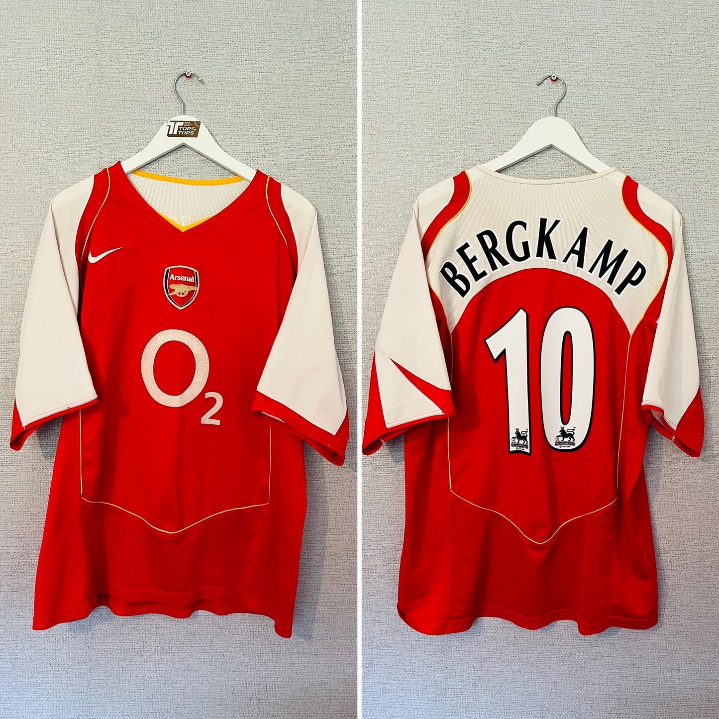 Arsenal home football shirt 2004/05 Bergkamp XL