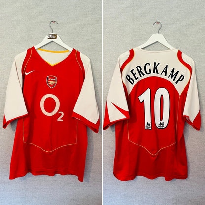 Arsenal home football shirt 2004/05 Bergkamp XL