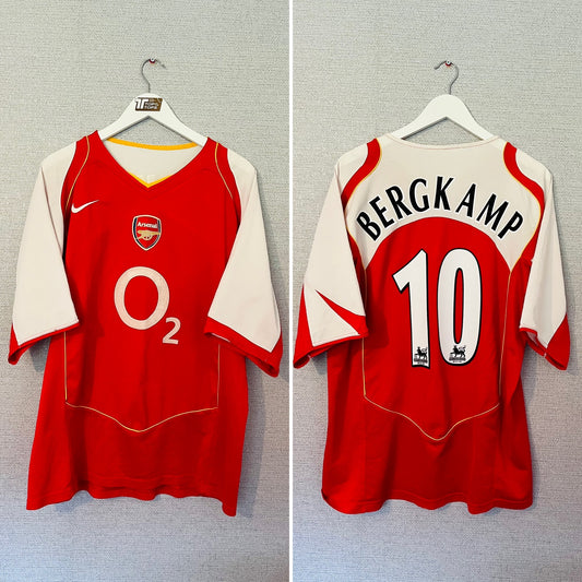 Arsenal home football shirt 2004/05 Bergkamp XL